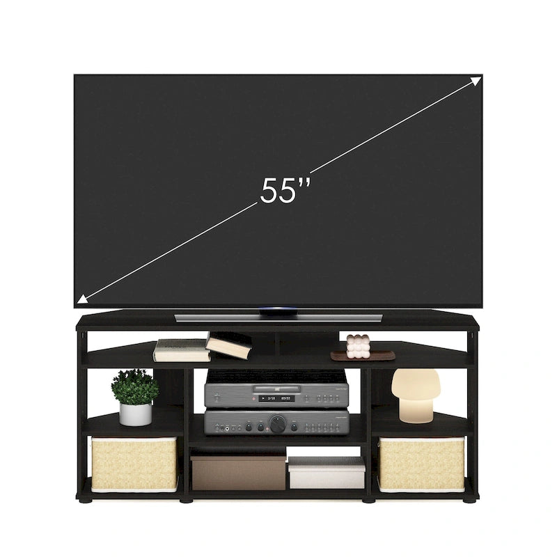 Meuble TV d'angle Espresso pour téléviseurs jusqu'à 55 pouces