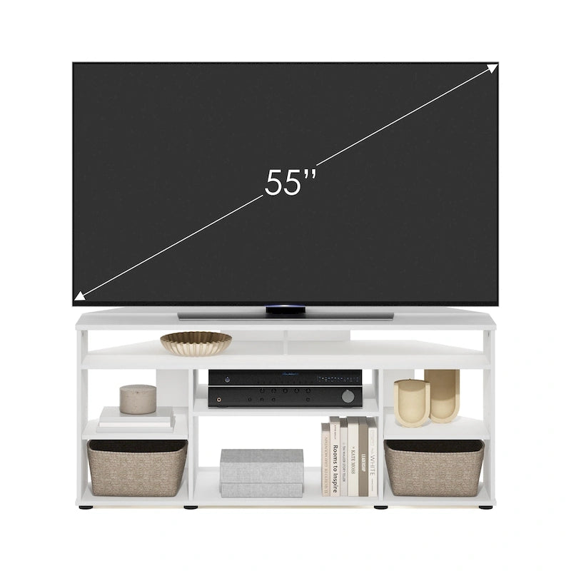 Meuble TV d'angle Espresso pour téléviseurs jusqu'à 55 pouces