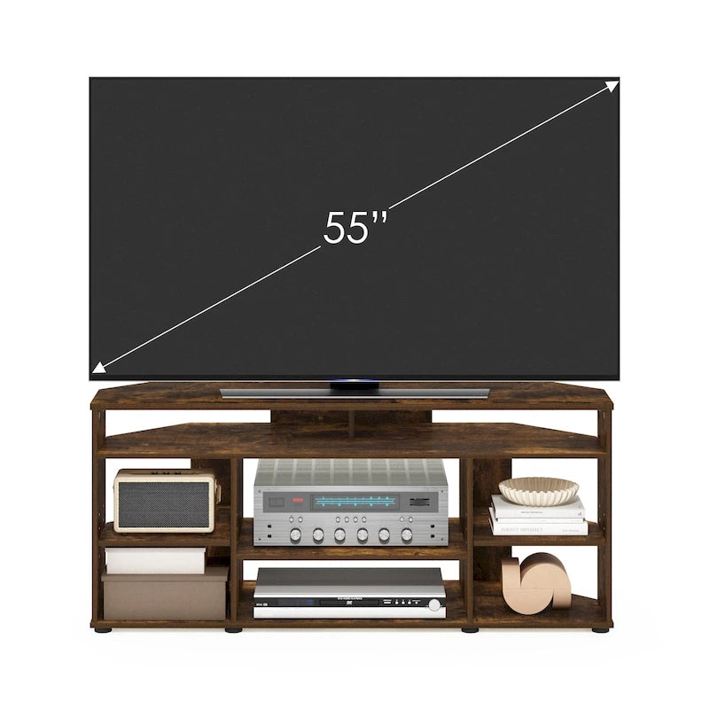 Meuble TV d'angle Espresso pour téléviseurs jusqu'à 55 pouces