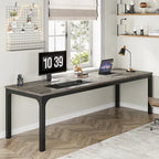 Bureau d'ordinateur double extra-long de 200 cm pour 2 personnes, pour bureau à domicile