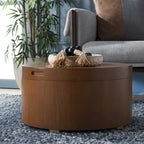 Table basse ronde avec plateau de rangement Safavieh Ioana – 23 L x 23 P x 13 H – 23Lx23Px13H