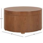 Table basse ronde avec plateau de rangement Safavieh Ioana – 23 L x 23 P x 13 H – 23Lx23Px13H