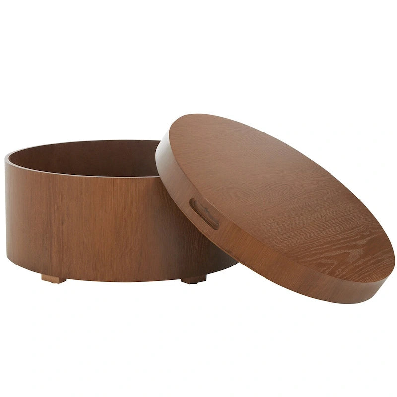 Table basse ronde avec plateau de rangement Safavieh Ioana – 23 L x 23 P x 13 H – 23Lx23Px13H