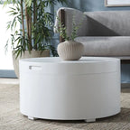 Table basse ronde avec plateau de rangement Safavieh Ioana – 23 L x 23 P x 13 H – 23Lx23Px13H