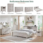 Commode rustique à 7 tiroirs, commode en bois, organiseur de commodes
