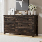 Commode rustique à 7 tiroirs, commode en bois, organiseur de commodes