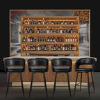 Lot de 2 tabourets de bar en similicuir style Mid-Century Modern de 103 cm avec clous décoratifs