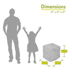 Majestic Home Goods Charlie Pouf Cube d'intérieur - Petit