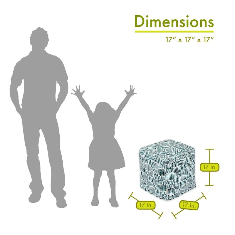 Majestic Home Goods Charlie Pouf Cube d'intérieur - Petit