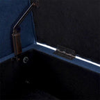 Banc de rangement capitonné avec accoudoirs, banc d'entrée avec couvercle à charnière touffeté de 128 cm