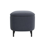 Banc de rangement capitonné Ellipse moderne avec pieds en métal pour entrée