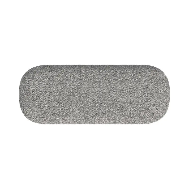 Banc de rangement capitonné Ellipse moderne avec pieds en métal pour entrée