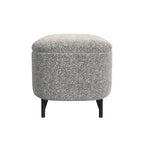 Banc de rangement capitonné Ellipse moderne avec pieds en métal pour entrée