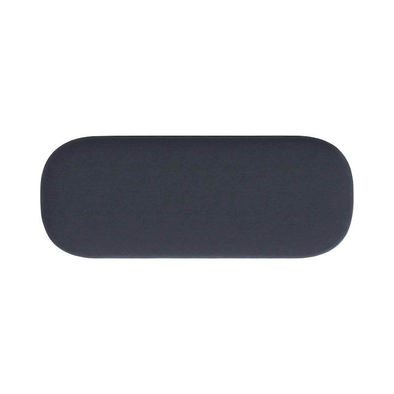 Banc de rangement capitonné Ellipse moderne avec pieds en métal pour entrée