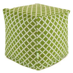 Pouffe cube ottoman d'intérieur/extérieur en bambou Majestic Home Goods