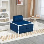 Fauteuil rembourré sans accoudoirs à assise profonde, canapé paresseux simple