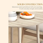 HOMCOM Table de salle à manger ronde pliante 35", Table pliante à abattants pour petits espaces, Petite table de cuisine avec pieds en bois massif