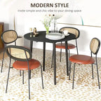 HOMCOM Table de salle à manger ronde pliante 35", Table pliante à abattants pour petits espaces, Petite table de cuisine avec pieds en bois massif