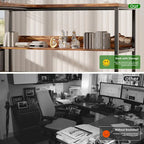 Bureau d'angle réversible avec étagères de rangement et station de charge pour bureau à domicile