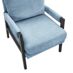 Fauteuil d'appoint en chenille de style Mid-Century avec pieds en bois