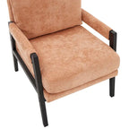 Fauteuil d'appoint en chenille de style Mid-Century avec pieds en bois
