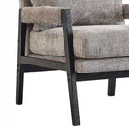 Fauteuil d'appoint en chenille de style Mid-Century avec pieds en bois