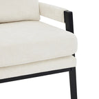 Fauteuil d'appoint en chenille de style Mid-Century avec pieds en bois