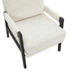Fauteuil d'appoint en chenille de style Mid-Century avec pieds en bois