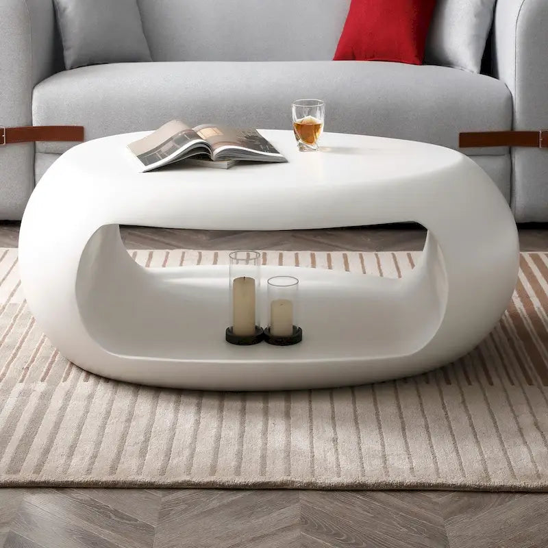 Table basse ovale moderne