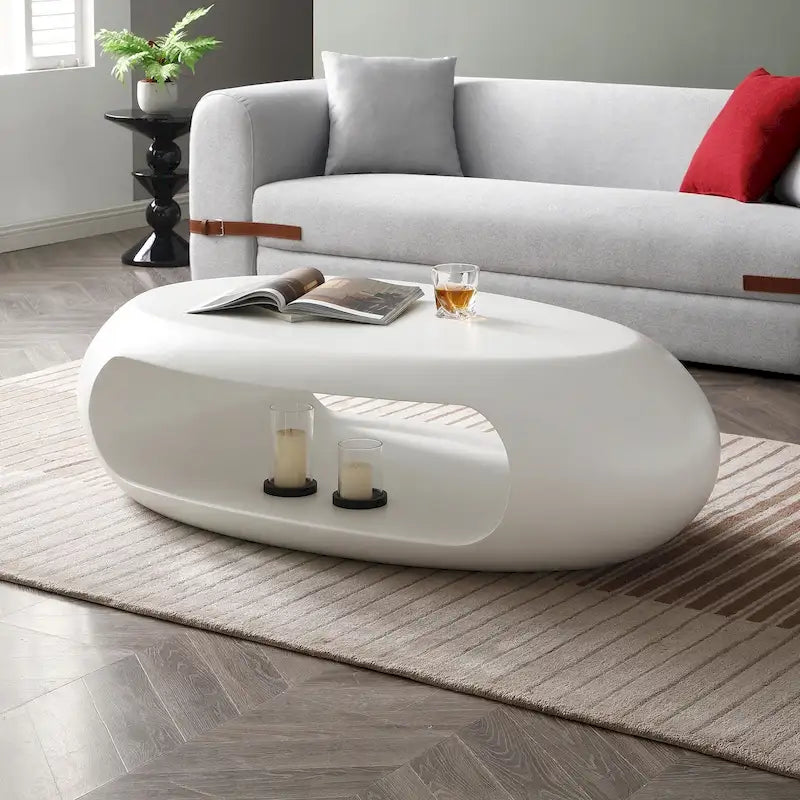 Table basse ovale moderne