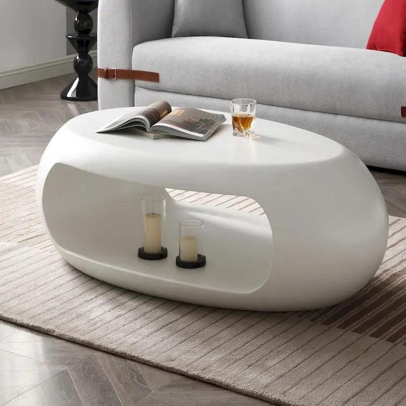 Table basse ovale moderne