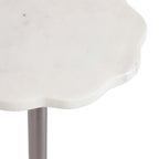 Table d'appoint Kate and Laurel Sanzo en marbre festonné et métal