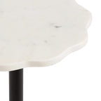 Table d'appoint Kate and Laurel Sanzo en marbre festonné et métal