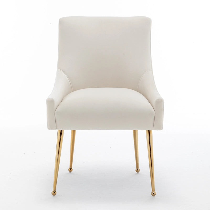 Lot de 6 chaises de salle à manger SEYNAR en velours, chaises d'appoint modernes sans accoudoirs