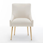 Lot de 6 chaises de salle à manger SEYNAR en velours, chaises d'appoint modernes sans accoudoirs
