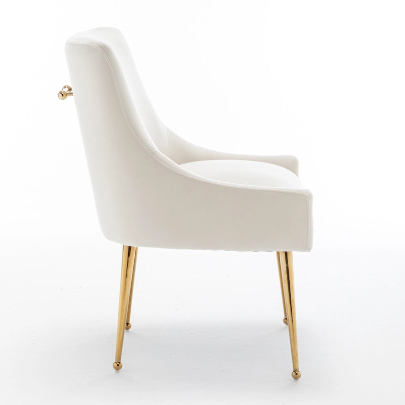 Lot de 6 chaises de salle à manger SEYNAR en velours, chaises d'appoint modernes sans accoudoirs