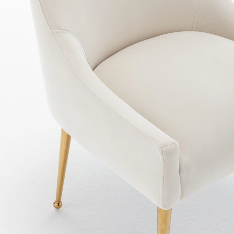 Lot de 6 chaises de salle à manger SEYNAR en velours, chaises d'appoint modernes sans accoudoirs