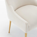 Lot de 6 chaises de salle à manger SEYNAR en velours, chaises d'appoint modernes sans accoudoirs