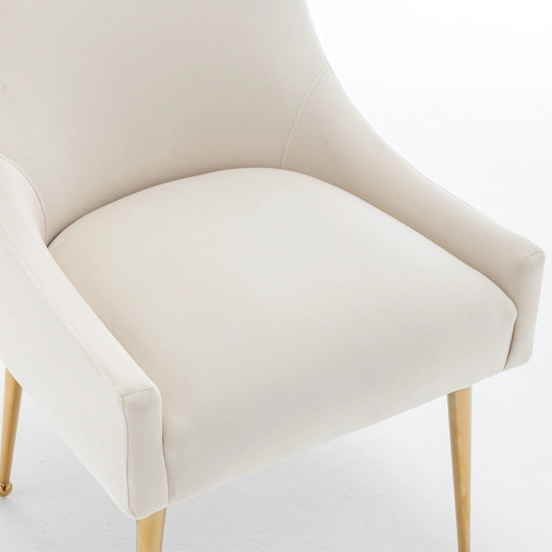 Lot de 6 chaises de salle à manger SEYNAR en velours, chaises d'appoint modernes sans accoudoirs
