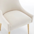 Lot de 6 chaises de salle à manger SEYNAR en velours, chaises d'appoint modernes sans accoudoirs