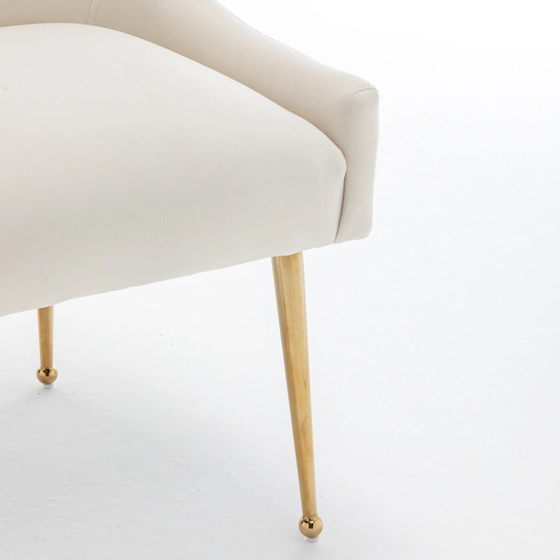 Lot de 6 chaises de salle à manger SEYNAR en velours, chaises d'appoint modernes sans accoudoirs