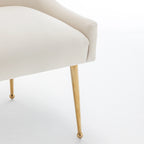 Lot de 6 chaises de salle à manger SEYNAR en velours, chaises d'appoint modernes sans accoudoirs