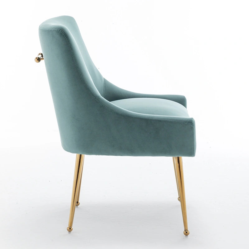 Lot de 6 chaises de salle à manger SEYNAR en velours, chaises d'appoint modernes sans accoudoirs