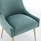 Lot de 6 chaises de salle à manger SEYNAR en velours, chaises d'appoint modernes sans accoudoirs