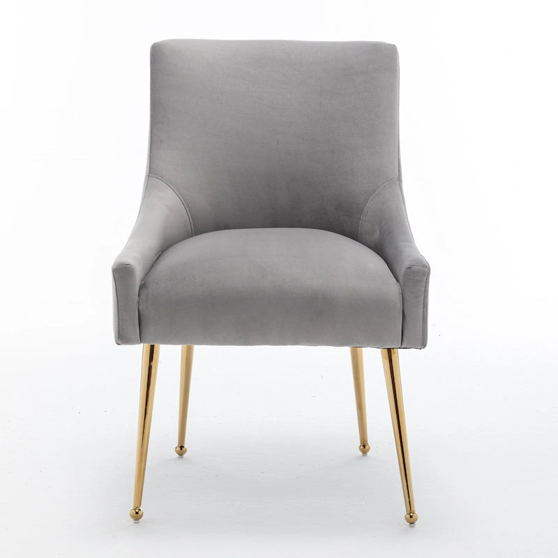 Lot de 6 chaises de salle à manger SEYNAR en velours, chaises d'appoint modernes sans accoudoirs