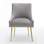 Lot de 6 chaises de salle à manger SEYNAR en velours, chaises d'appoint modernes sans accoudoirs