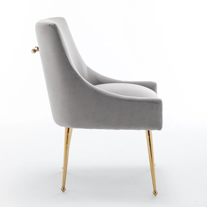 Lot de 6 chaises de salle à manger SEYNAR en velours, chaises d'appoint modernes sans accoudoirs