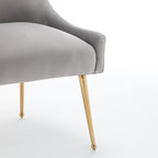 Lot de 6 chaises de salle à manger SEYNAR en velours, chaises d'appoint modernes sans accoudoirs