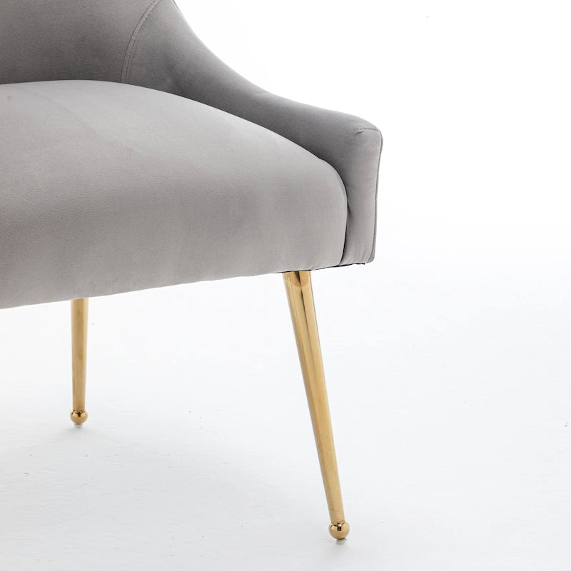 Lot de 6 chaises de salle à manger SEYNAR en velours, chaises d'appoint modernes sans accoudoirs