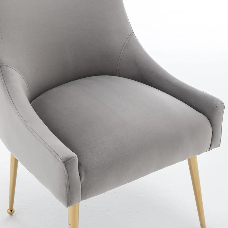 Lot de 6 chaises de salle à manger SEYNAR en velours, chaises d'appoint modernes sans accoudoirs